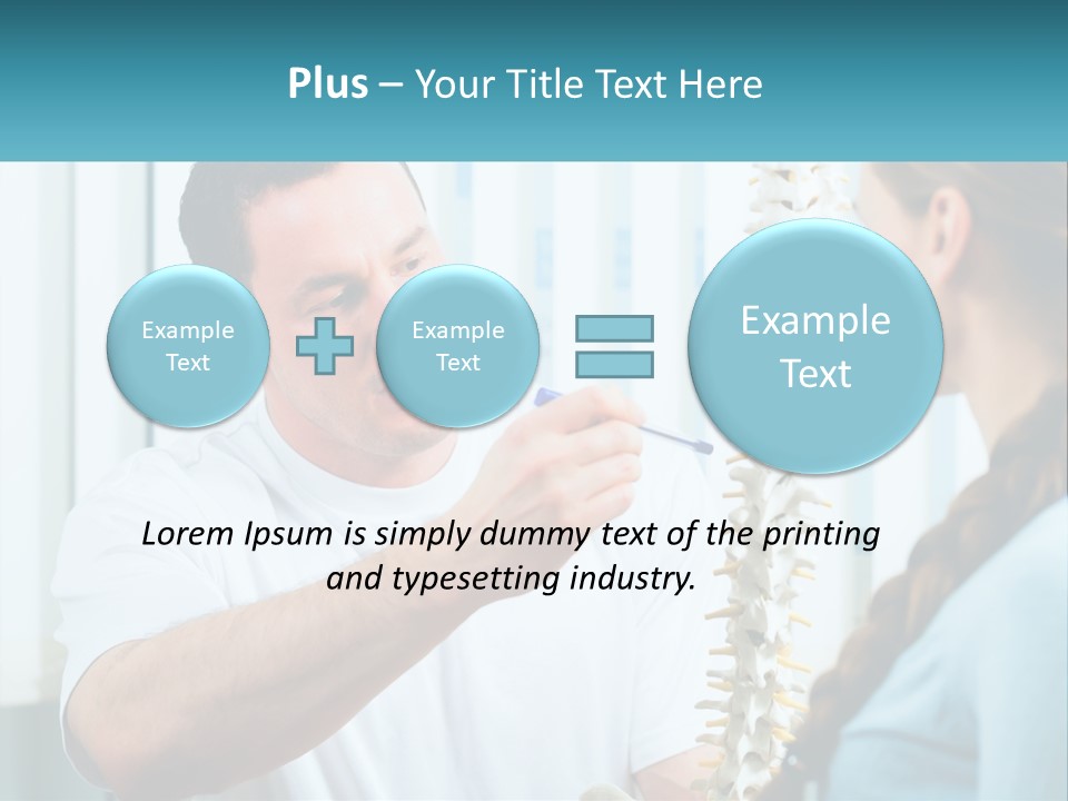 A Man And A Woman Looking At A Skeleton PowerPoint Template