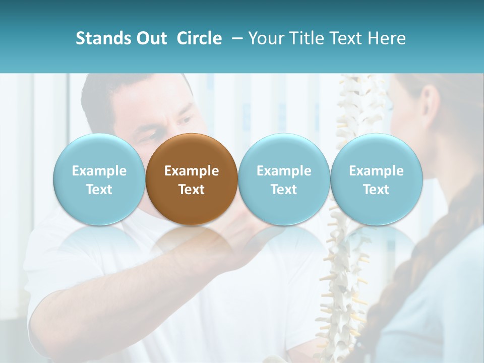 A Man And A Woman Looking At A Skeleton PowerPoint Template