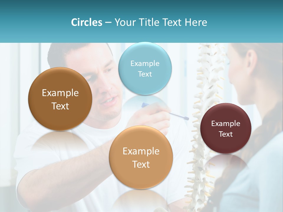 A Man And A Woman Looking At A Skeleton PowerPoint Template