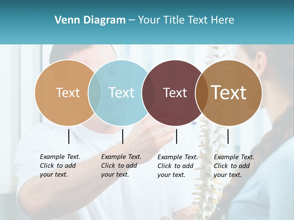 A Man And A Woman Looking At A Skeleton PowerPoint Template