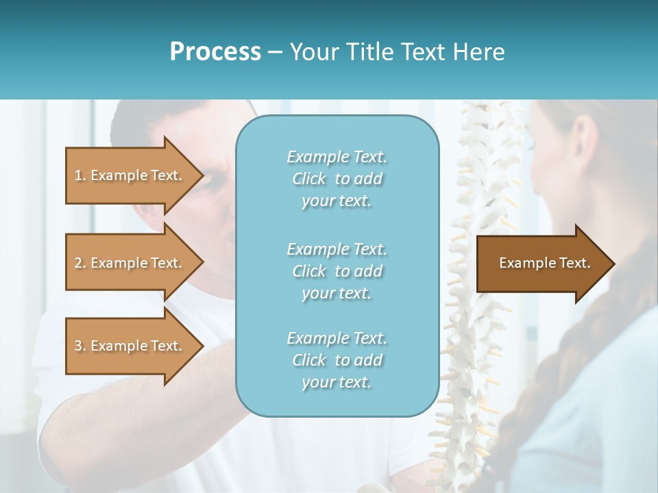 A Man And A Woman Looking At A Skeleton PowerPoint Template