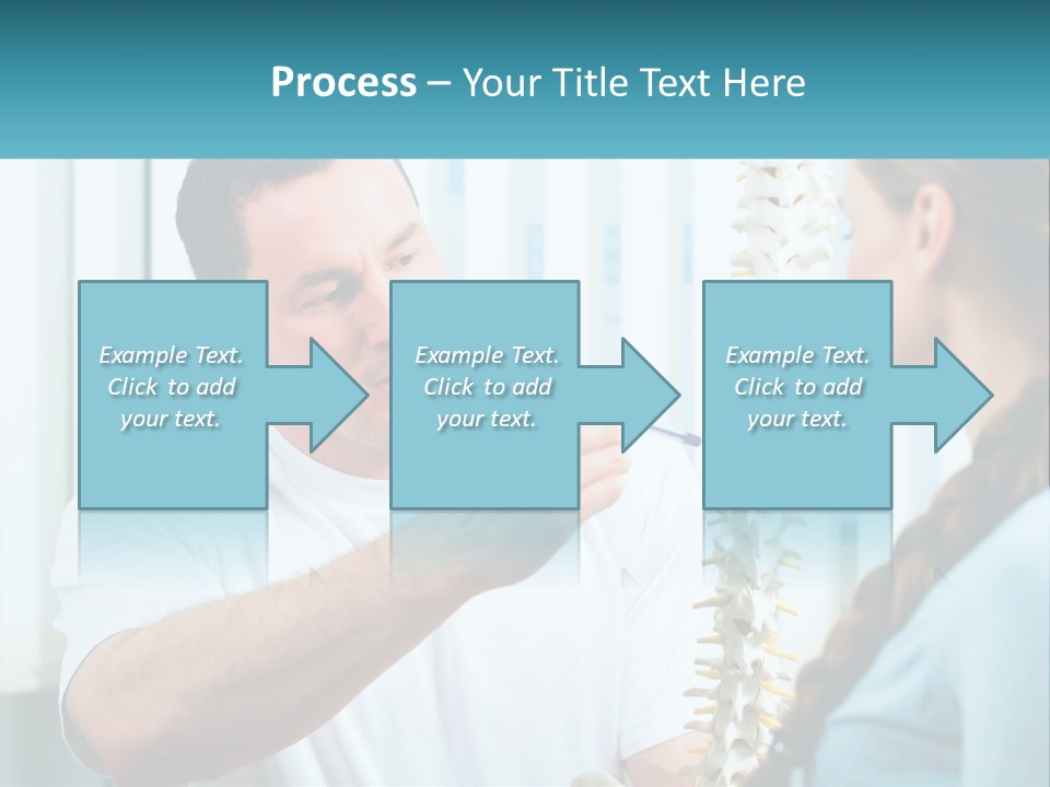 A Man And A Woman Looking At A Skeleton PowerPoint Template