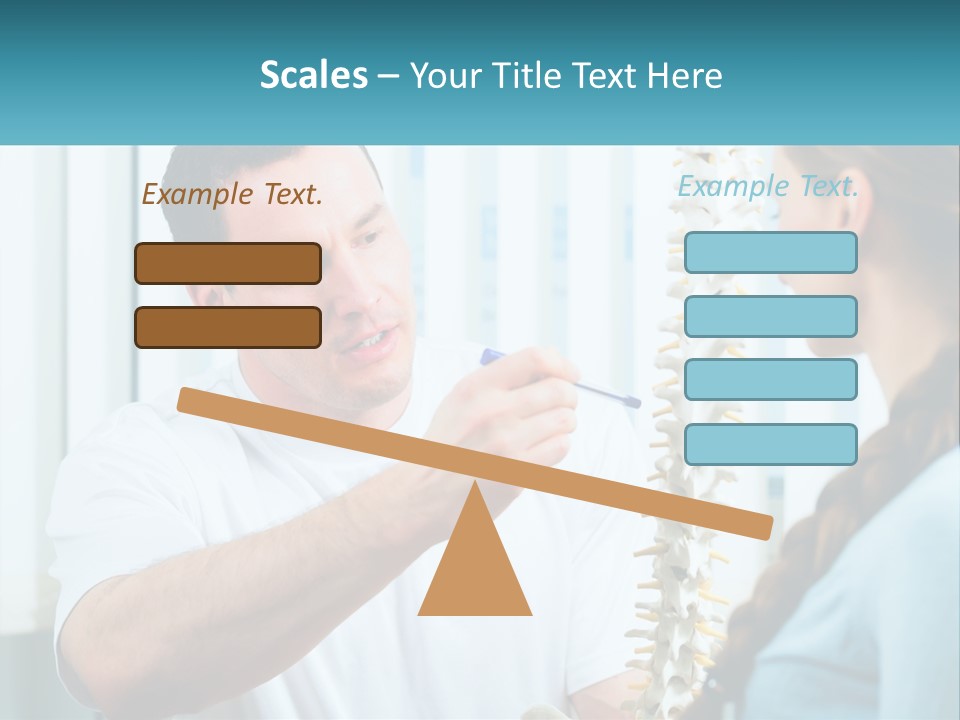 A Man And A Woman Looking At A Skeleton PowerPoint Template