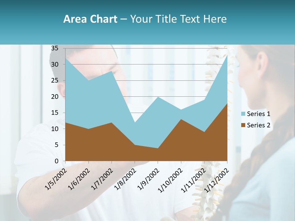 A Man And A Woman Looking At A Skeleton PowerPoint Template