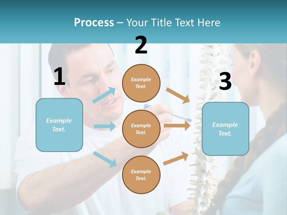 A Man And A Woman Looking At A Skeleton PowerPoint Template