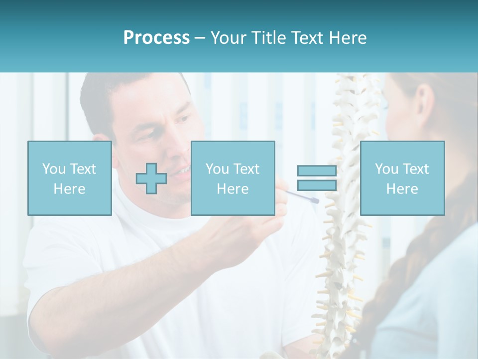 A Man And A Woman Looking At A Skeleton PowerPoint Template