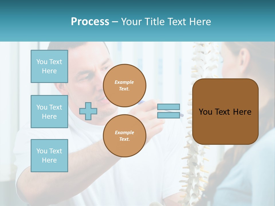 A Man And A Woman Looking At A Skeleton PowerPoint Template
