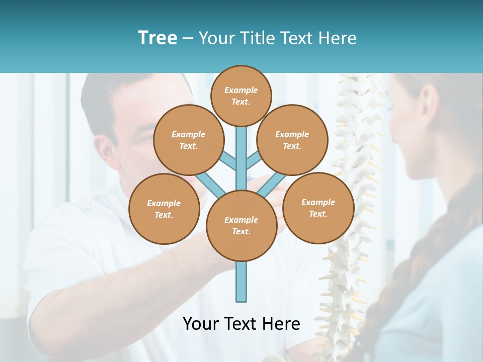 A Man And A Woman Looking At A Skeleton PowerPoint Template