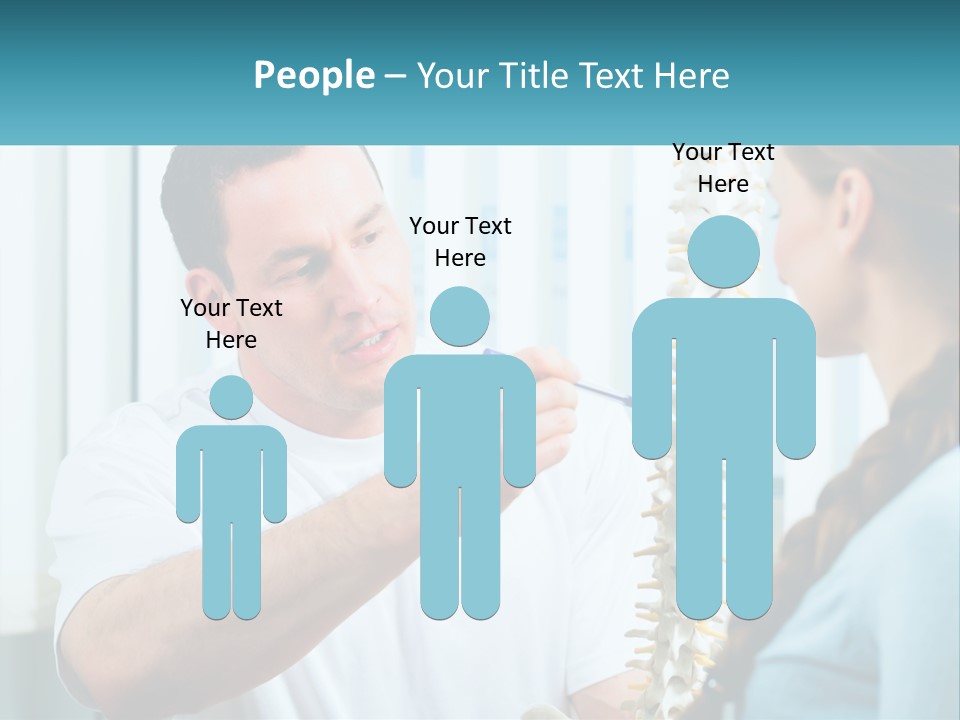 A Man And A Woman Looking At A Skeleton PowerPoint Template