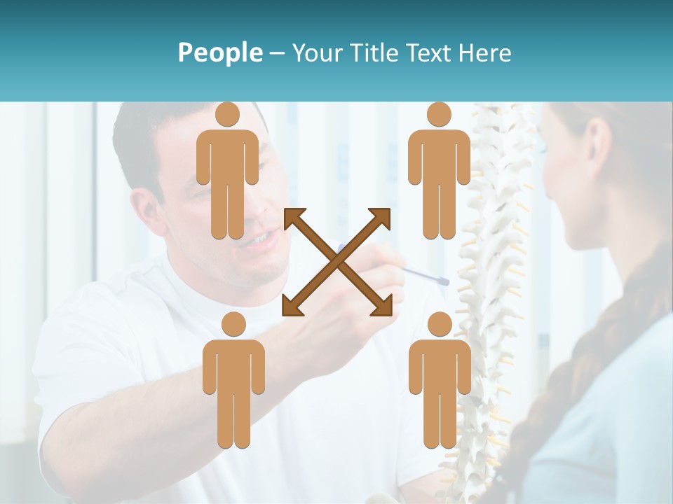 A Man And A Woman Looking At A Skeleton PowerPoint Template