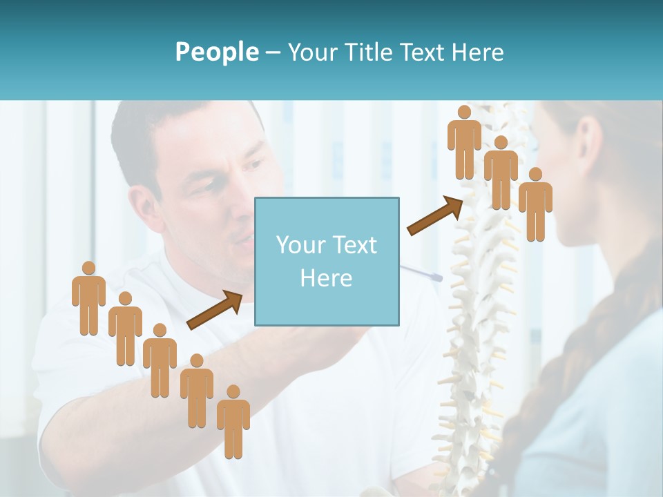 A Man And A Woman Looking At A Skeleton PowerPoint Template