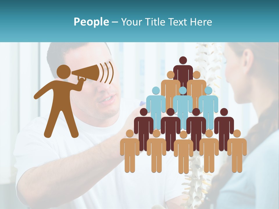 A Man And A Woman Looking At A Skeleton PowerPoint Template