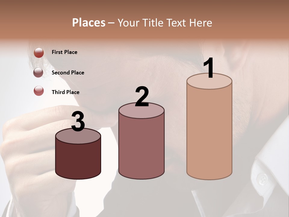 A Man Holding His Hand To His Face PowerPoint Template