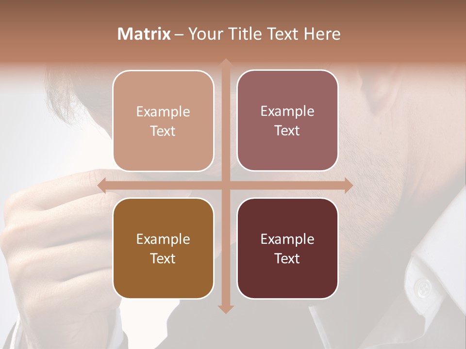 A Man Holding His Hand To His Face PowerPoint Template