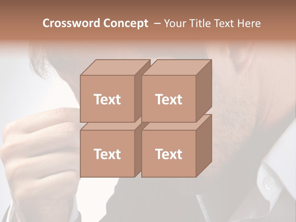 A Man Holding His Hand To His Face PowerPoint Template