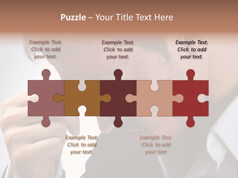 A Man Holding His Hand To His Face PowerPoint Template