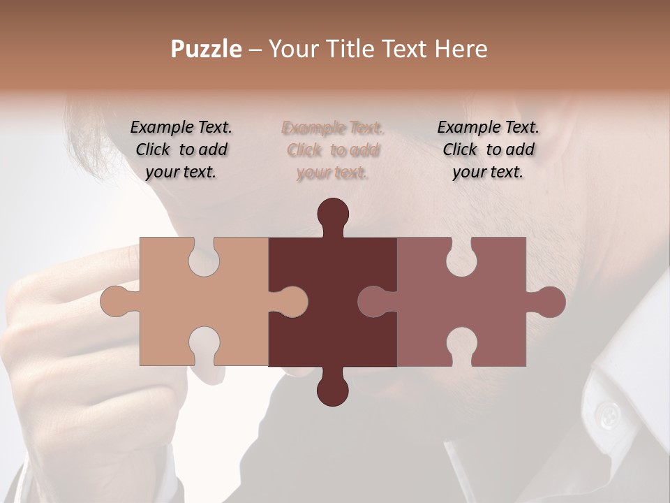 A Man Holding His Hand To His Face PowerPoint Template