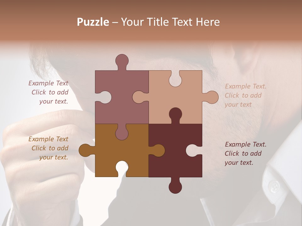 A Man Holding His Hand To His Face PowerPoint Template