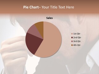 A Man Holding His Hand To His Face PowerPoint Template