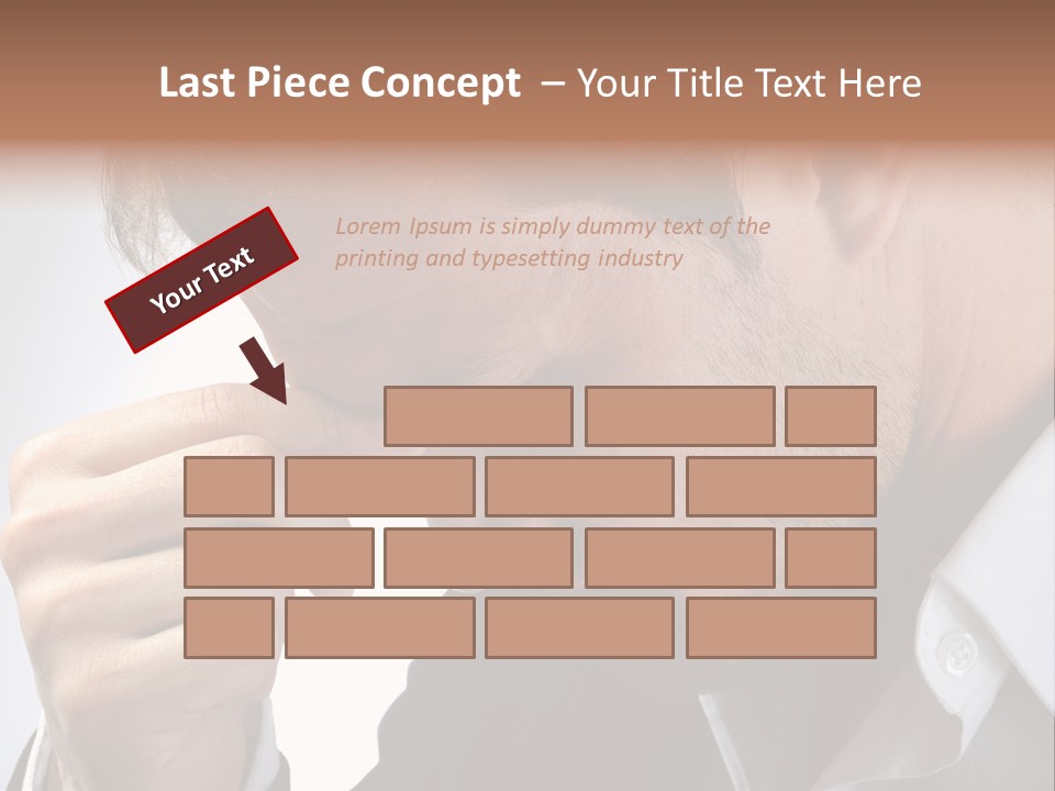 A Man Holding His Hand To His Face PowerPoint Template