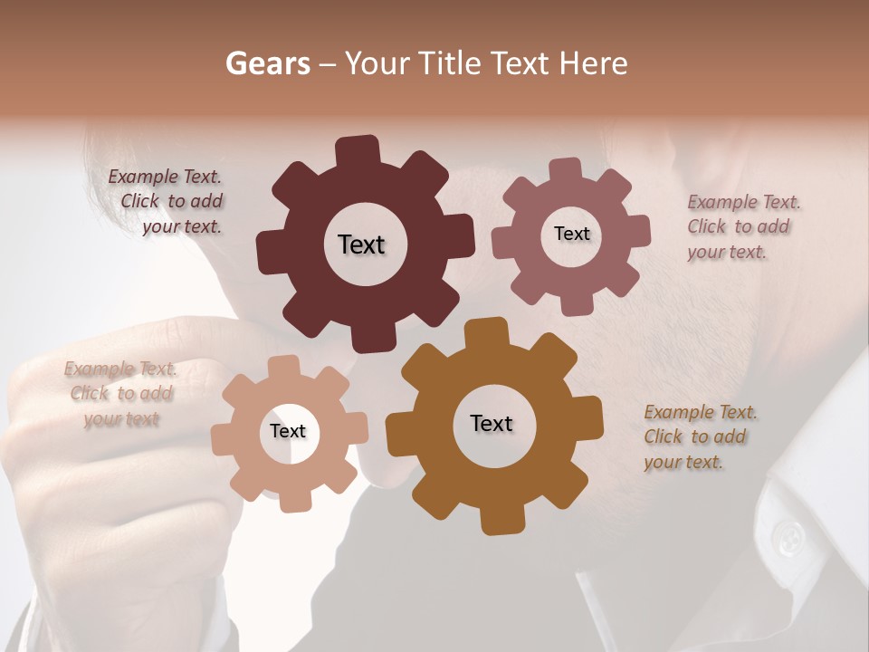 A Man Holding His Hand To His Face PowerPoint Template