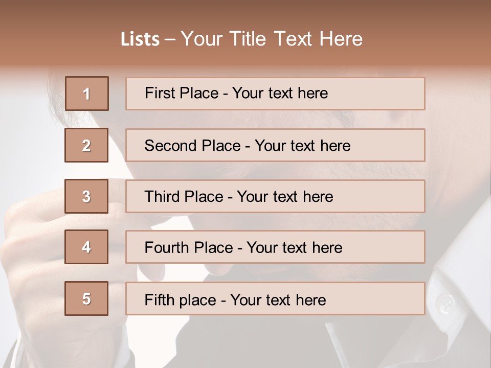 A Man Holding His Hand To His Face PowerPoint Template