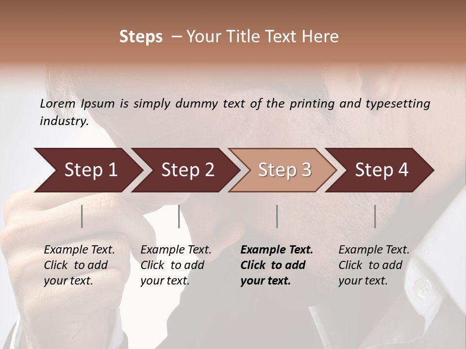A Man Holding His Hand To His Face PowerPoint Template