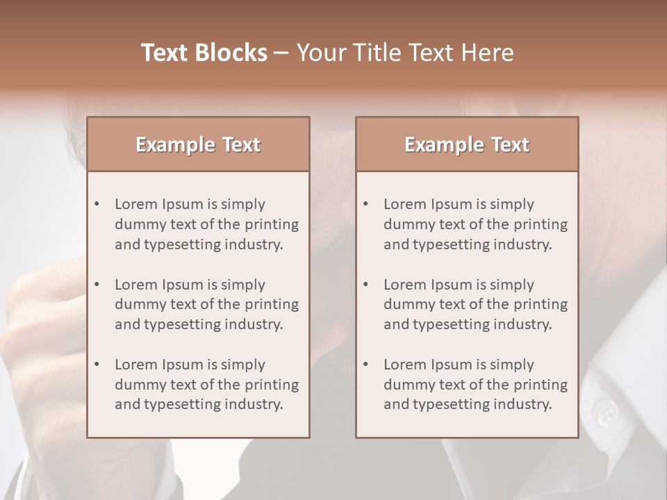 A Man Holding His Hand To His Face PowerPoint Template
