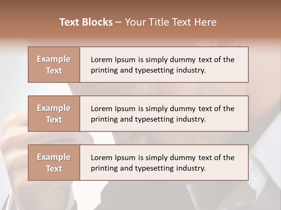 A Man Holding His Hand To His Face PowerPoint Template