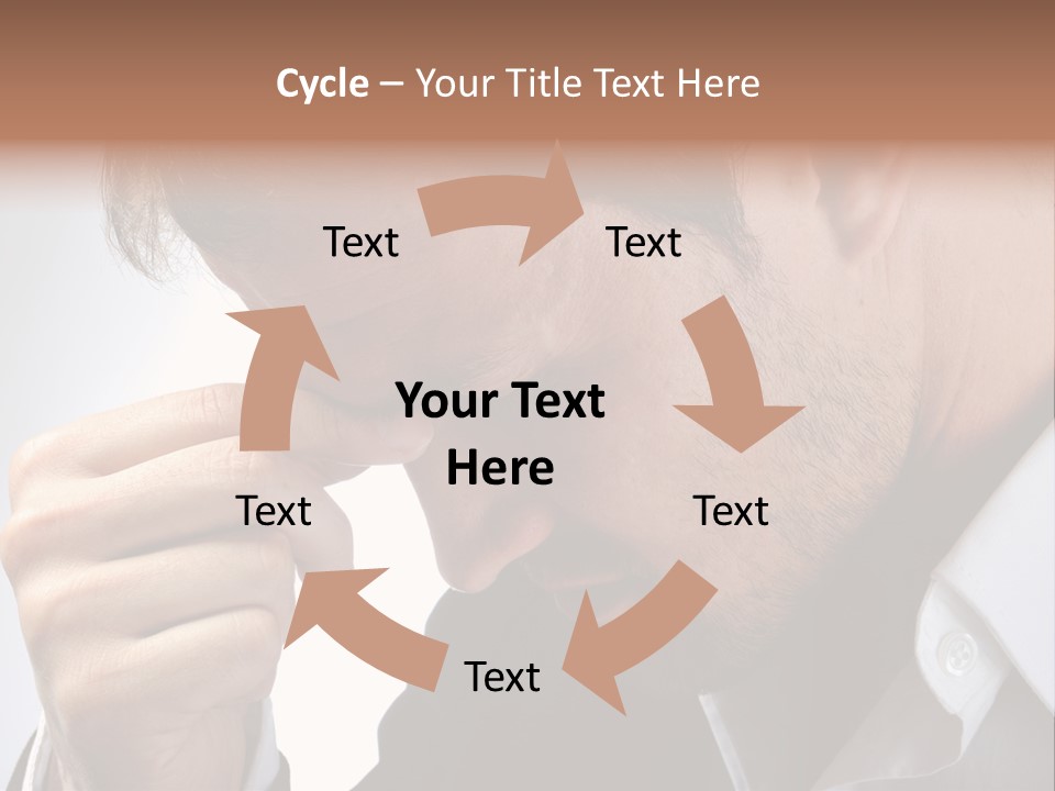 A Man Holding His Hand To His Face PowerPoint Template