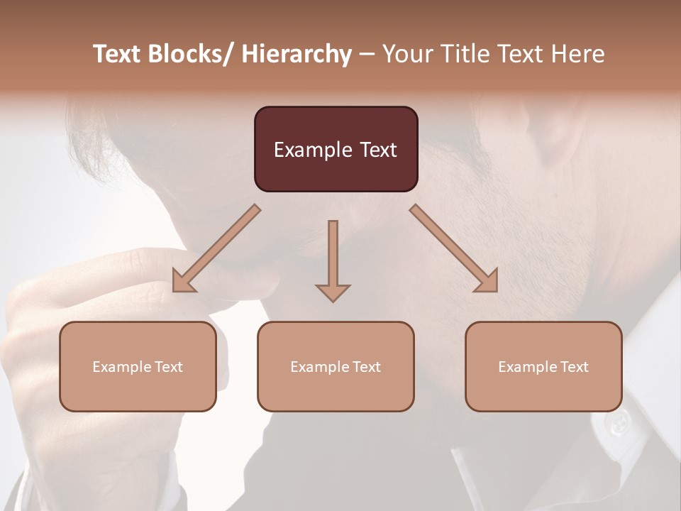 A Man Holding His Hand To His Face PowerPoint Template