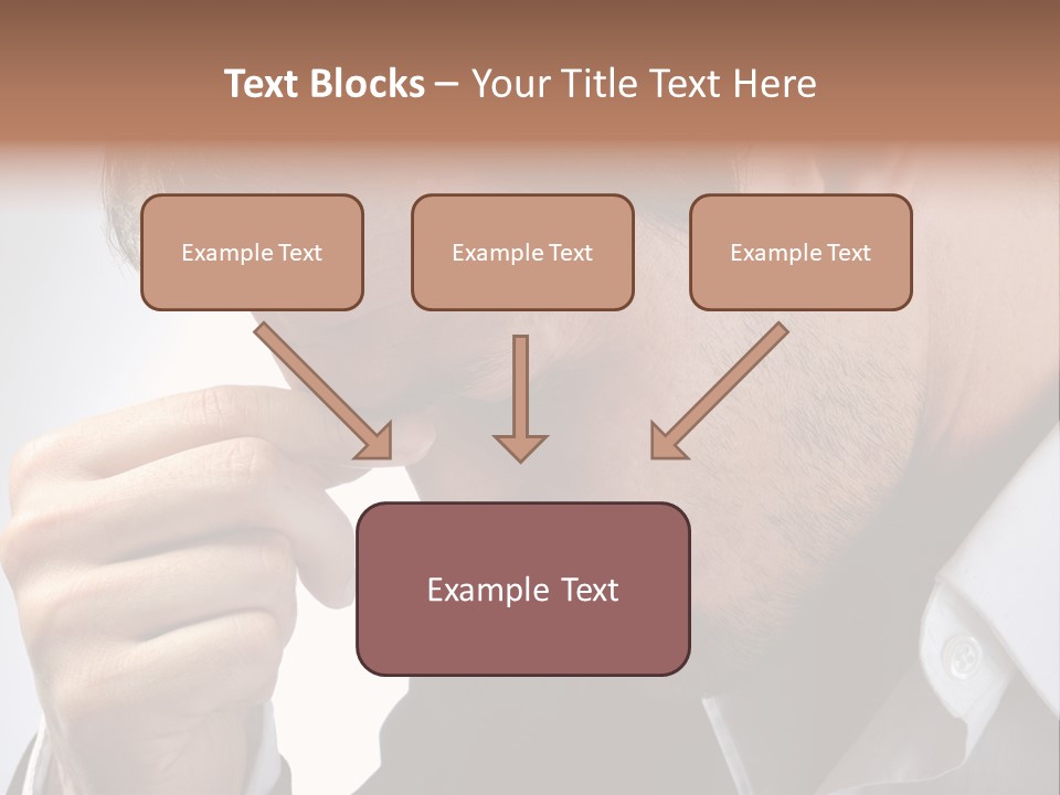 A Man Holding His Hand To His Face PowerPoint Template