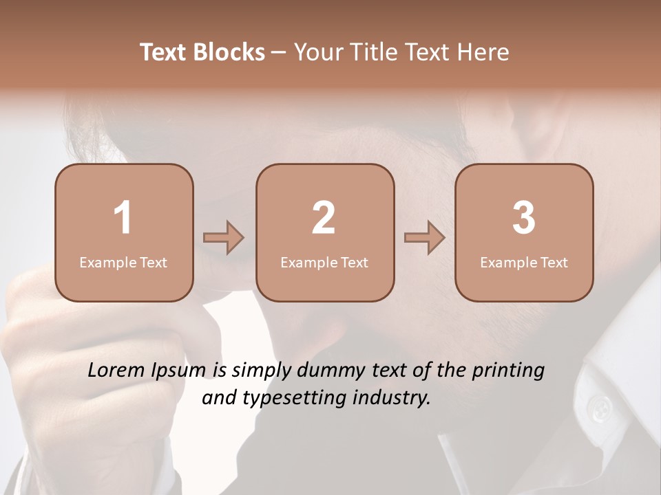 A Man Holding His Hand To His Face PowerPoint Template