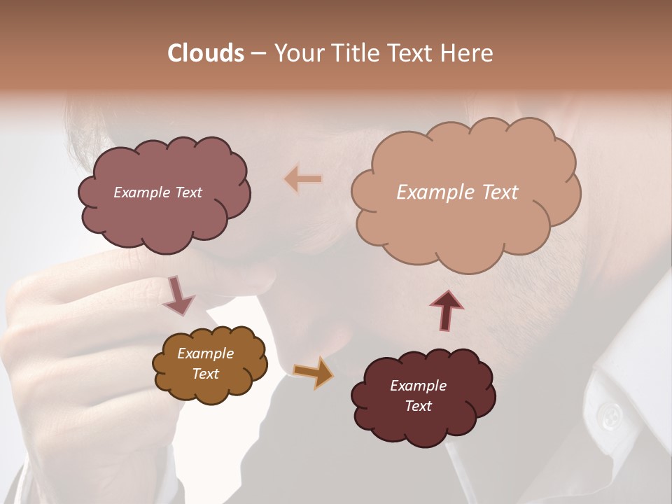 A Man Holding His Hand To His Face PowerPoint Template