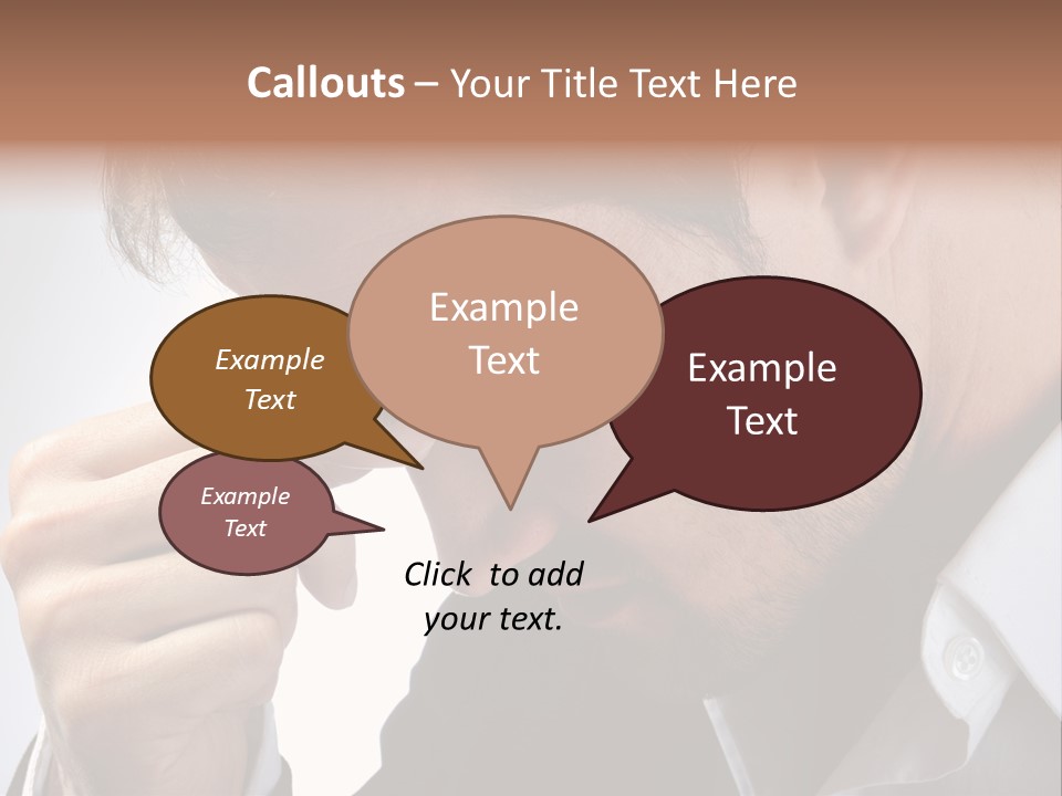 A Man Holding His Hand To His Face PowerPoint Template