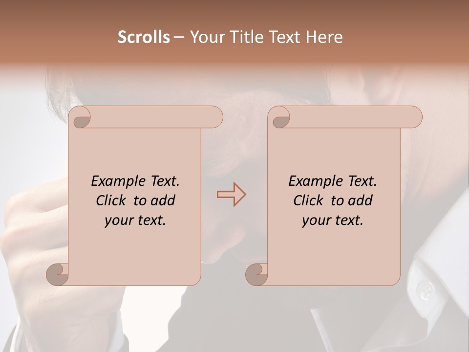 A Man Holding His Hand To His Face PowerPoint Template