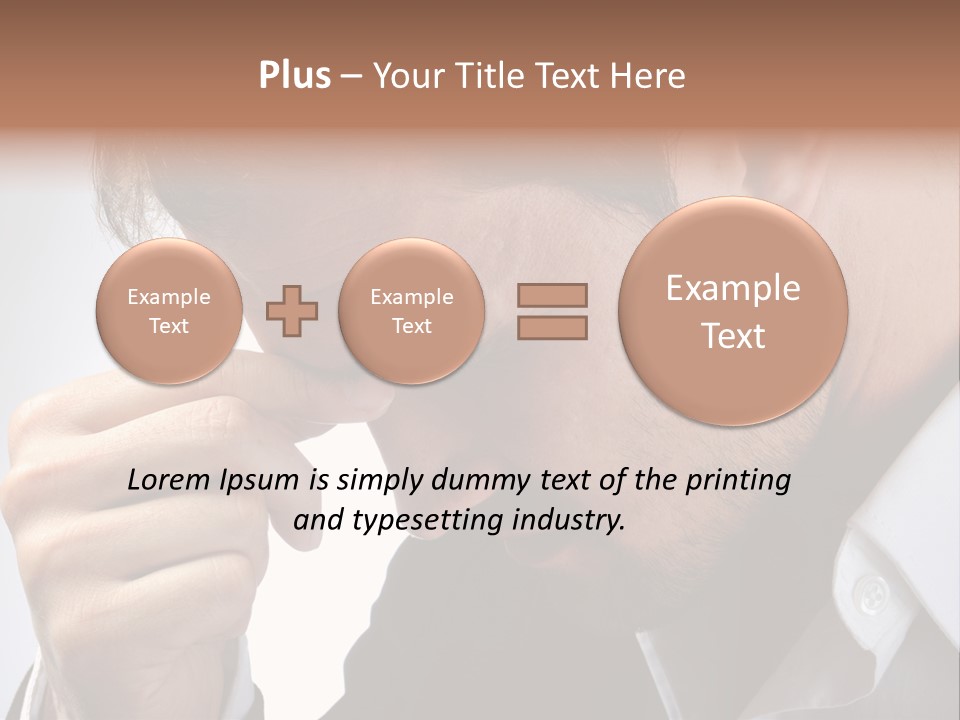 A Man Holding His Hand To His Face PowerPoint Template