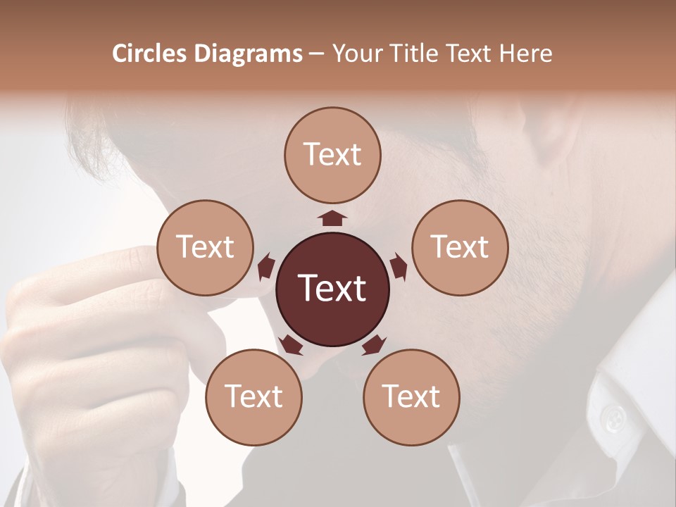 A Man Holding His Hand To His Face PowerPoint Template