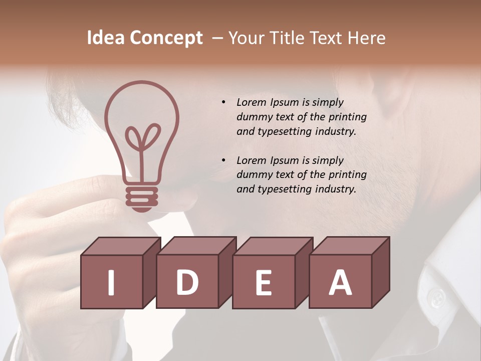 A Man Holding His Hand To His Face PowerPoint Template