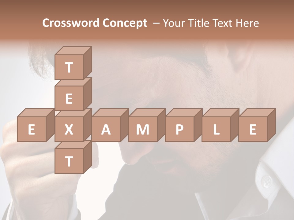 A Man Holding His Hand To His Face PowerPoint Template