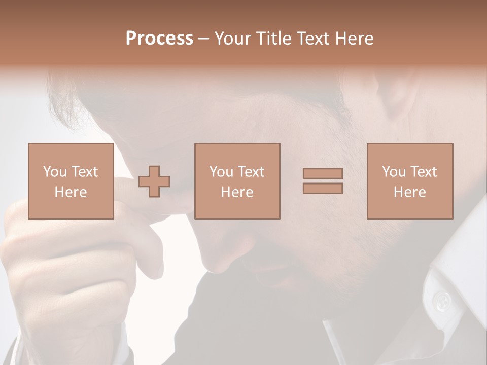 A Man Holding His Hand To His Face PowerPoint Template