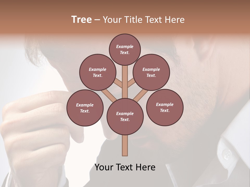 A Man Holding His Hand To His Face PowerPoint Template