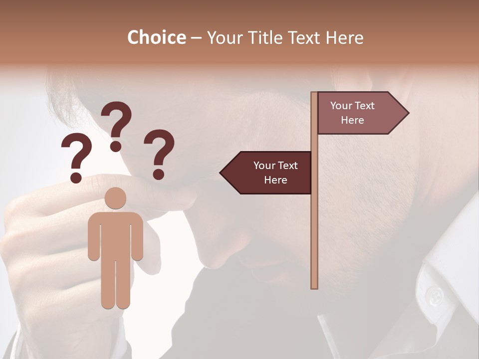 A Man Holding His Hand To His Face PowerPoint Template