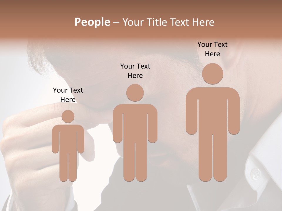 A Man Holding His Hand To His Face PowerPoint Template