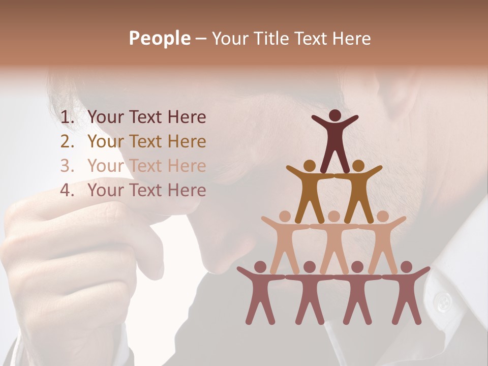 A Man Holding His Hand To His Face PowerPoint Template