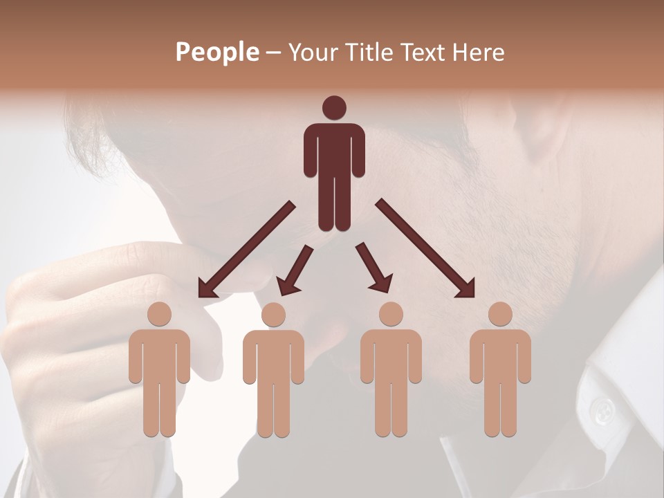 A Man Holding His Hand To His Face PowerPoint Template