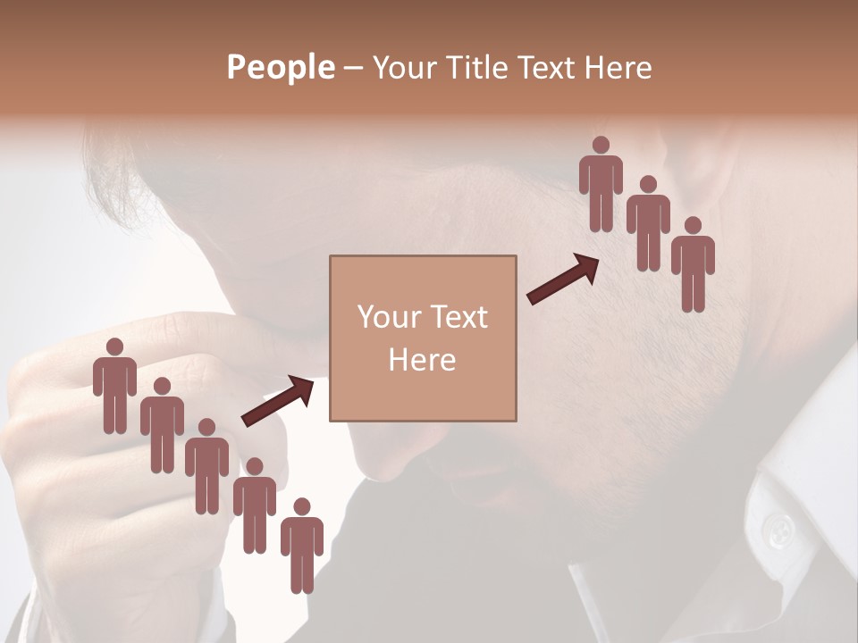 A Man Holding His Hand To His Face PowerPoint Template