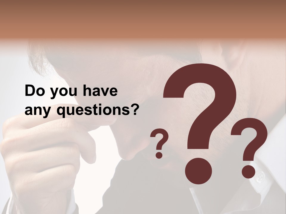 A Man Holding His Hand To His Face PowerPoint Template