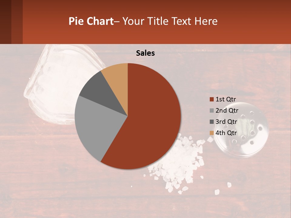 A Salt Shaker And A Scoop Of Salt On A Wooden Table PowerPoint Template