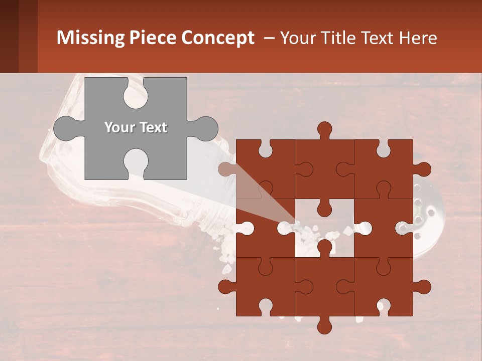 A Salt Shaker And A Scoop Of Salt On A Wooden Table PowerPoint Template